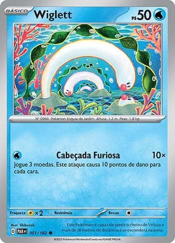 Carta Wiglett 051/182 do set Fenda Paradoxal — Pokémon TCG | Bynx