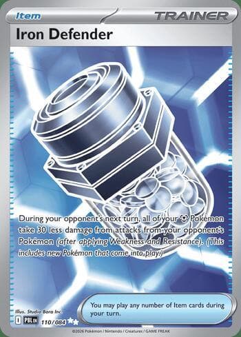 Carta Iron Defender 110/84 do set Pitch Black — Pokémon TCG | Bynx