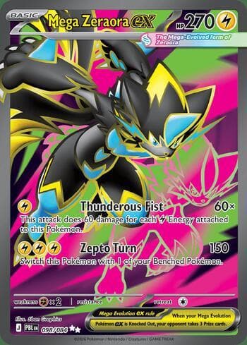 Carta Mega Zeraora ex 098/84 do set Pitch Black — Pokémon TCG | Bynx