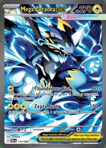 Carta Mega Zeraora ex 114/84 do set Pitch Black — Pokémon TCG | Bynx