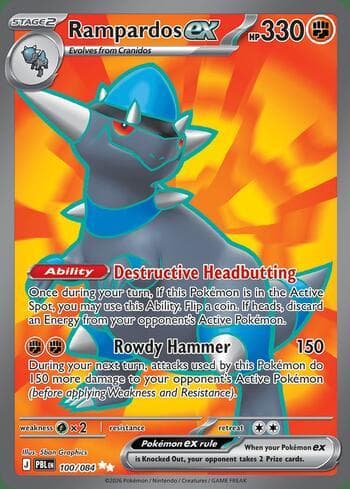 Carta Rampardos ex 100/84 do set Pitch Black — Pokémon TCG | Bynx
