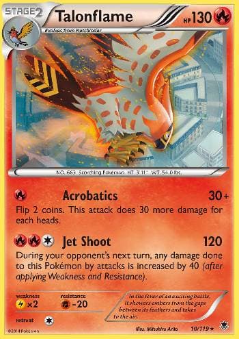 Carta Talonflame 10/119 do set Força Fantasma — Pokémon TCG | Bynx