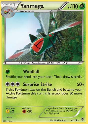 Carta Yanmega 4/119 do set Força Fantasma — Pokémon TCG | Bynx