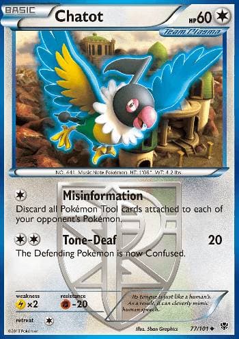 Carta Chatot 77/101 do set Explosão de Plasma — Pokémon TCG | Bynx