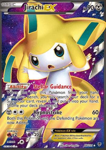 Carta Jirachi-EX 98/101 do set Explosão de Plasma — Pokémon TCG | Bynx