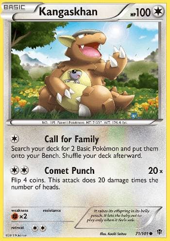 Carta Kangaskhan 71/101 do set Explosão de Plasma — Pokémon TCG | Bynx