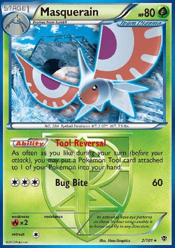 Carta Masquerain 2/101 do set Explosão de Plasma — Pokémon TCG | Bynx