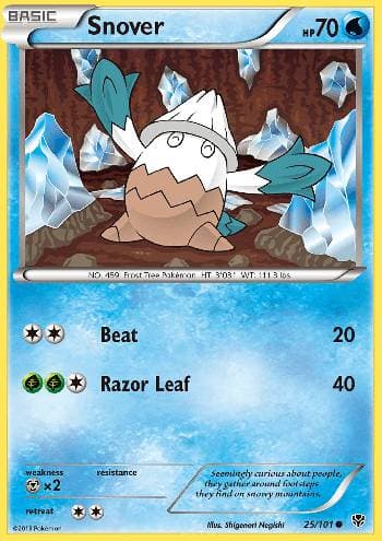 Carta Snover 25/101 do set Explosão de Plasma — Pokémon TCG | Bynx
