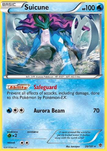 Carta Suicune 20/101 do set Explosão de Plasma — Pokémon TCG | Bynx