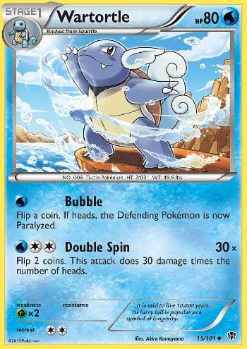 Carta Wartortle 15/101 do set Explosão de Plasma — Pokémon TCG | Bynx