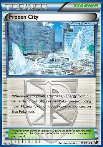 Carta Frozen City 100/116 do set Congelamento de Plasma — Pokémon TCG | Bynx