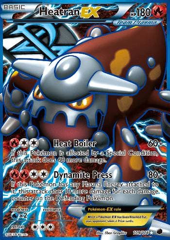 Carta Heatran-EX 109/116 do set Congelamento de Plasma — Pokémon TCG | Bynx