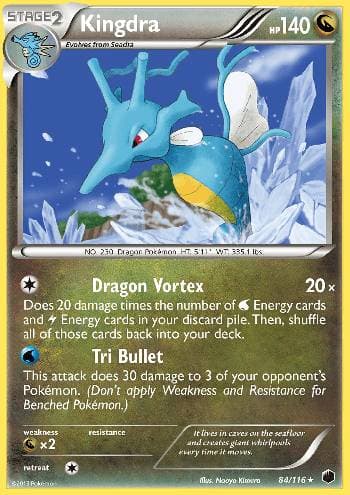 Carta Kingdra 84/116 do set Congelamento de Plasma — Pokémon TCG | Bynx