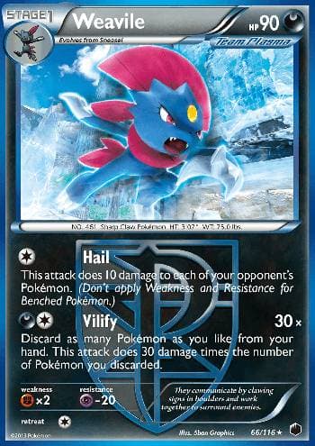 Weavile 066/116 — Congelamento de Plasma