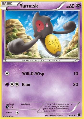 Carta Yamask 55/116 do set Congelamento de Plasma — Pokémon TCG | Bynx