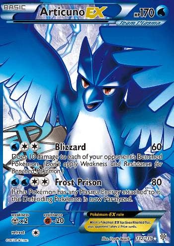 Articuno-EX 132 — Tempestade de Plasma