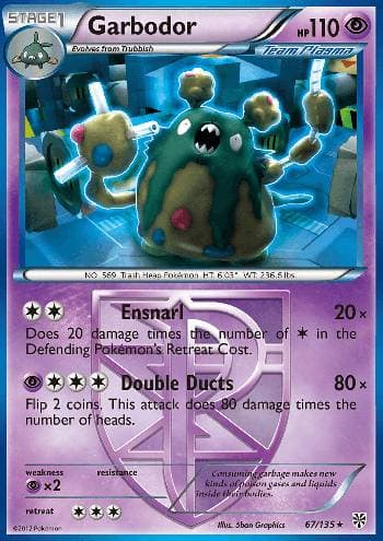 Carta Garbodor 67/135 do set Tempestade de Plasma — Pokémon TCG | Bynx