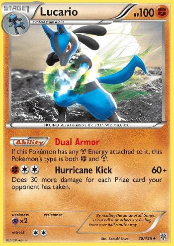 Carta Lucario 78/135 do set Tempestade de Plasma — Pokémon TCG | Bynx