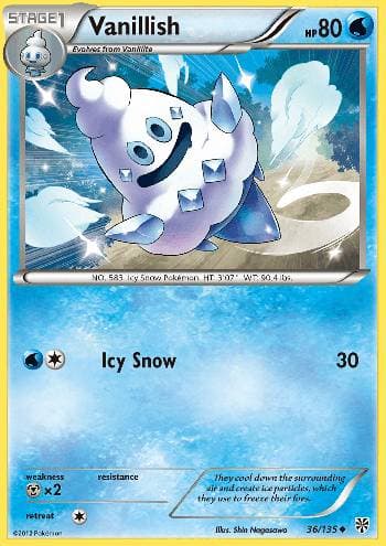 Carta Vanillish 36/135 do set Tempestade de Plasma — Pokémon TCG | Bynx