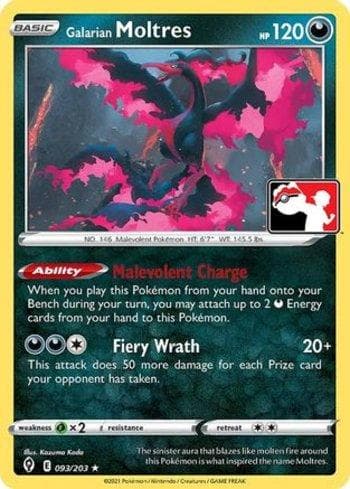 Carta Galarian Moltres 093/170 do set Play! Pokémon Prize Pack Series One — Pokémon TCG | Bynx