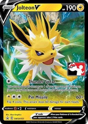 Carta Jolteon-V #SWSH151 do set Play! Pokémon Prize Pack Series One — Pokémon TCG | Bynx