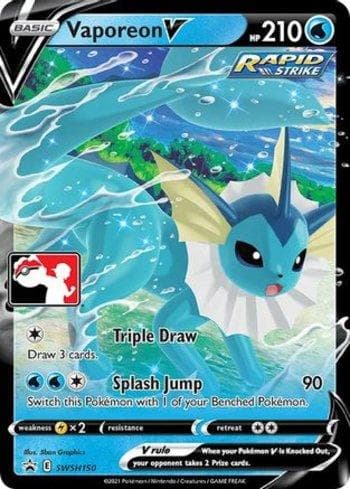 Carta Vaporeon-V #SWSH150 do set Play! Pokémon Prize Pack Series One — Pokémon TCG | Bynx