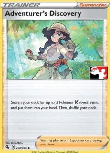 Carta Adventurer's Discovery 224/154 do set Play! Pokémon Prize Pack Series Two — Pokémon TCG | Bynx
