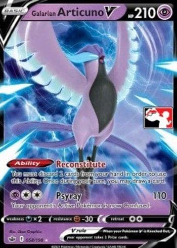Carta Galarian Articuno-V 058/154 do set Play! Pokémon Prize Pack Series Two — Pokémon TCG | Bynx