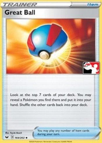 Carta Great Ball 164/154 do set Play! Pokémon Prize Pack Series Two — Pokémon TCG | Bynx