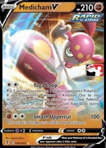 Carta Medicham-V 083/154 do set Play! Pokémon Prize Pack Series Two — Pokémon TCG | Bynx