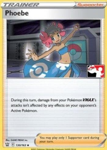 Carta Phoebe 130/154 do set Play! Pokémon Prize Pack Series Two — Pokémon TCG | Bynx