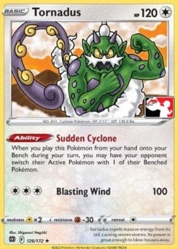 Carta Tornadus 126/154 do set Play! Pokémon Prize Pack Series Two — Pokémon TCG | Bynx