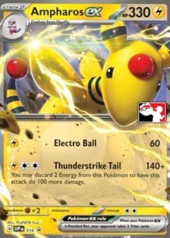 Carta Ampharos ex 016b/163 do set Play! Pokémon Prize Pack Series Three — Pokémon TCG | Bynx