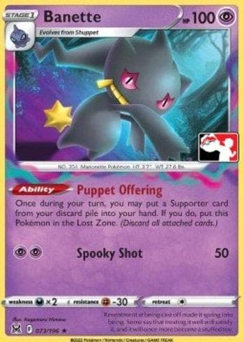Carta Banette 073/163 do set Play! Pokémon Prize Pack Series Three — Pokémon TCG | Bynx