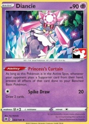 Carta Diancie 068a/163 do set Play! Pokémon Prize Pack Series Three — Pokémon TCG | Bynx