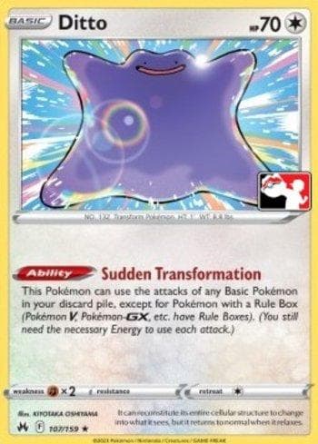 Ditto 107 — Play! Pokémon Prize Pack Series Three