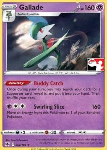 Gallade 062a — Play! Pokémon Prize Pack Series Three
