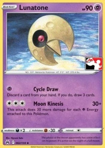 Carta Lunatone 062c/163 do set Play! Pokémon Prize Pack Series Three — Pokémon TCG | Bynx