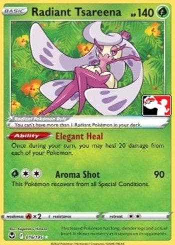 Carta Radiant Tsareena 016a/163 do set Play! Pokémon Prize Pack Series Three — Pokémon TCG | Bynx
