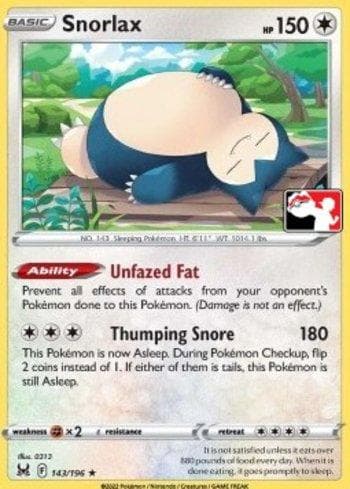Carta Snorlax 143b/163 do set Play! Pokémon Prize Pack Series Three — Pokémon TCG | Bynx