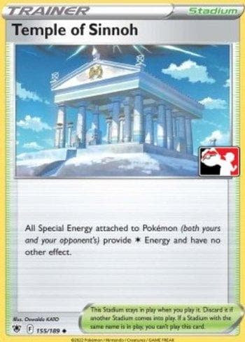 Carta Temple of Sinnoh 155a/163 do set Play! Pokémon Prize Pack Series Three — Pokémon TCG | Bynx