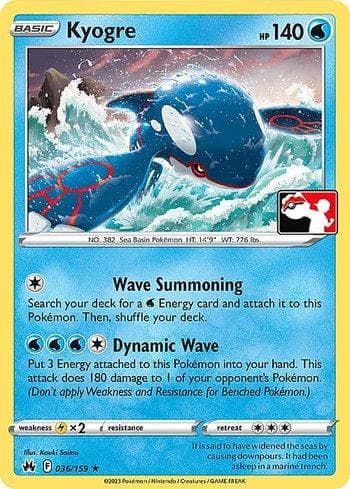 Carta Kyogre 036/86 do set Play! Pokémon Prize Pack Series Four — Pokémon TCG | Bynx