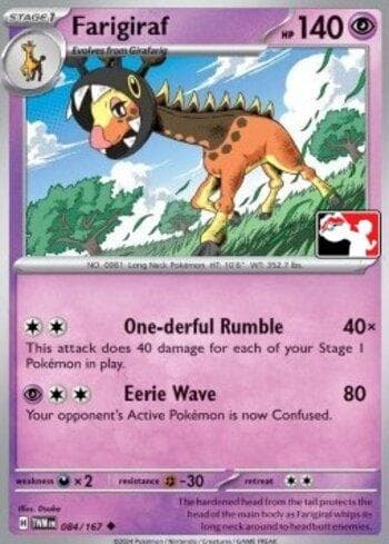 Carta Farigiraf 084/94 do set Play! Pokémon Prize Pack Series Six — Pokémon TCG | Bynx