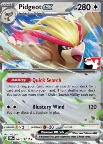 Carta Pidgeot ex 164/94 do set Coleção BR — PPPS6 — Pokémon TCG | Bynx