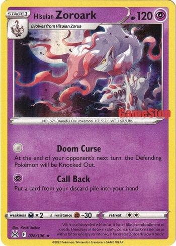 Carta Hisuian Zoroark (Gamestop Exclusive) do set Promos — Pokémon TCG | Bynx