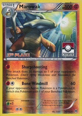 Carta Marowak - 3rd Place do set Promos — Pokémon TCG | Bynx