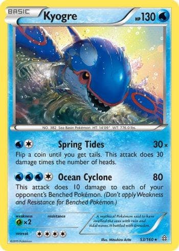 Carta Kyogre 53/160 do set Conflito Primitivo — Pokémon TCG | Bynx
