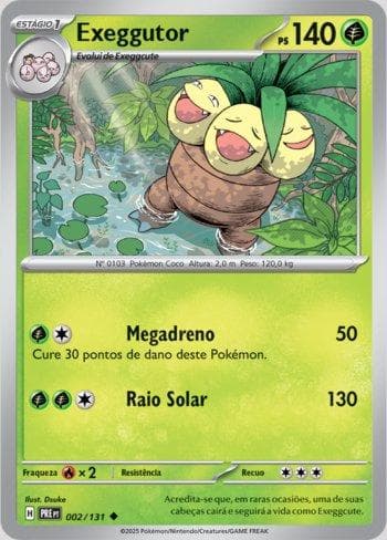 Carta Exeggutor 002/131 do set Evoluções Prismáticas — Pokémon TCG | Bynx