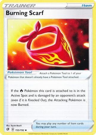 Carta Burning Scarf 155/192 do set Rixa Rebelde — Pokémon TCG | Bynx