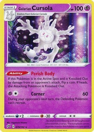 Carta Galarian Cursola 79/192 do set Rixa Rebelde — Pokémon TCG | Bynx